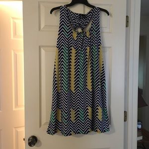 Brand new multi color chevron sundress